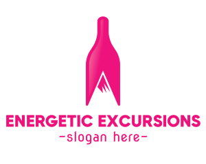 Magenta Wine Mountain logo design