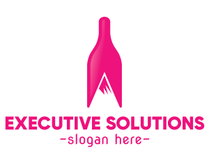 Magenta Wine Mountain logo design