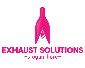 Magenta Wine Mountain logo design