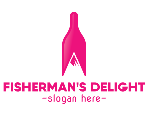 Magenta Wine Mountain logo design