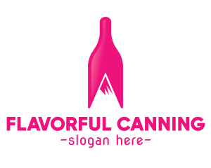 Magenta Wine Mountain logo design