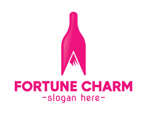 Magenta Wine Mountain logo design