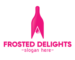 Magenta Wine Mountain logo design