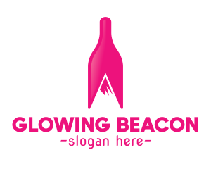 Magenta Wine Mountain logo design