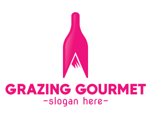 Magenta Wine Mountain logo design