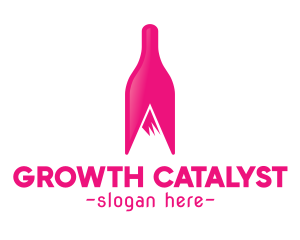 Magenta Wine Mountain logo design