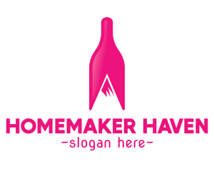 Magenta Wine Mountain logo design