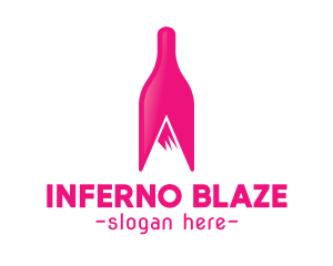 Magenta Wine Mountain logo design