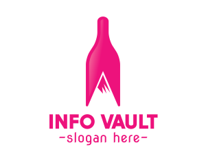 Magenta Wine Mountain logo design