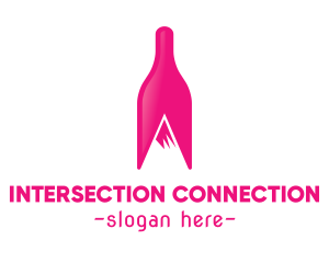 Magenta Wine Mountain logo design