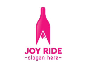 Magenta Wine Mountain logo design