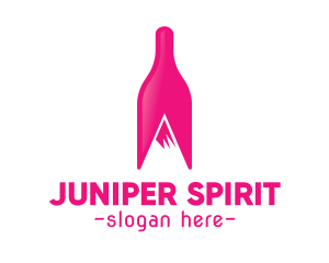 Magenta Wine Mountain logo design