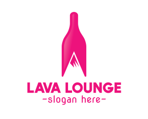 Magenta Wine Mountain logo design