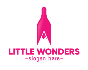 Magenta Wine Mountain logo design