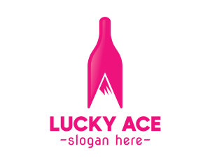 Magenta Wine Mountain logo design