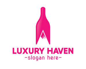 Magenta Wine Mountain logo design