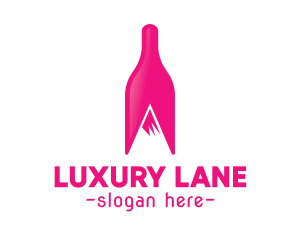 Magenta Wine Mountain logo design