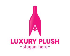 Magenta Wine Mountain logo design