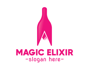 Magenta Wine Mountain logo design