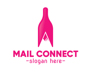 Magenta Wine Mountain logo design