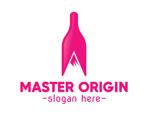 Magenta Wine Mountain logo design