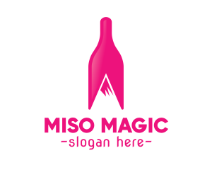 Magenta Wine Mountain logo design