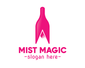 Magenta Wine Mountain logo design