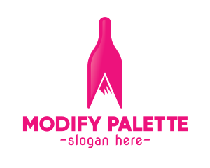 Magenta Wine Mountain logo design