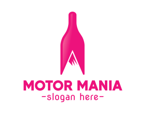 Magenta Wine Mountain logo design