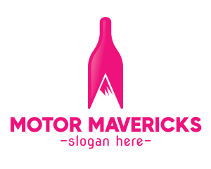 Magenta Wine Mountain logo design