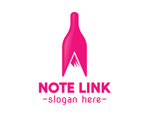 Magenta Wine Mountain logo design