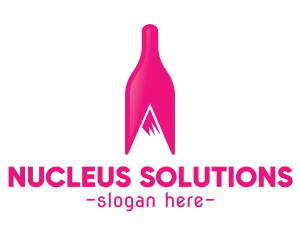 Magenta Wine Mountain logo design