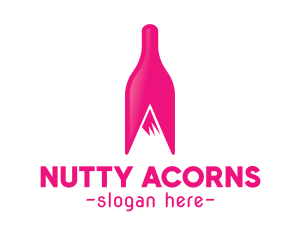 Magenta Wine Mountain logo design