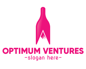 Magenta Wine Mountain logo design