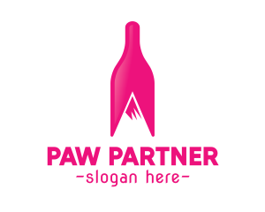 Magenta Wine Mountain logo design