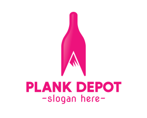 Magenta Wine Mountain logo design