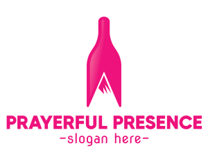 Magenta Wine Mountain logo design