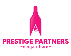 Magenta Wine Mountain logo design