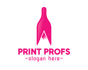 Magenta Wine Mountain logo design