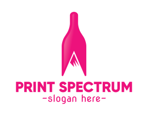 Magenta Wine Mountain logo design