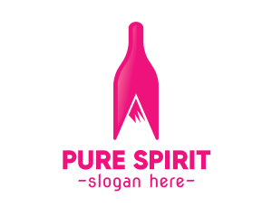 Magenta Wine Mountain logo design