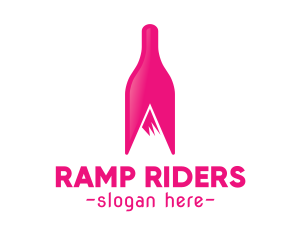 Magenta Wine Mountain logo design