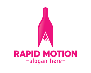 Magenta Wine Mountain logo design