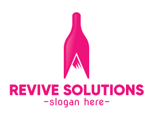 Magenta Wine Mountain logo design