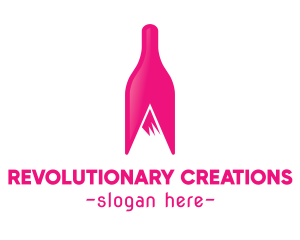 Magenta Wine Mountain logo design