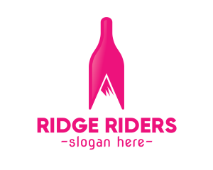 Magenta Wine Mountain logo design