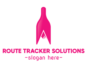 Magenta Wine Mountain logo design