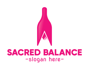 Magenta Wine Mountain logo design