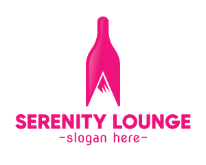 Magenta Wine Mountain logo design