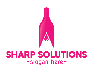 Magenta Wine Mountain logo design